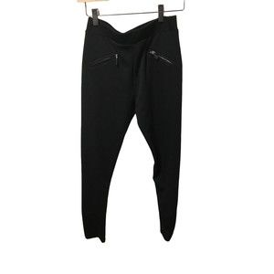 Ashly Blue Black Knit Pull on Pants Size M NWT